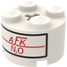 LEGO Wit Steen 2 x 2 Rond met Chemical Formula voor Nitrous Oxide „AFK N2O“ Sticker (3941)