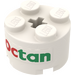 LEGO blanc Brique 2 x 2 Rond avec Octan logo Autocollant (3941)