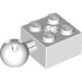 LEGO blanc Brique 2 x 2 avec Rotule et Axlehole avec trous dans la balle (57909)