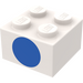 LEGO White Brick 2 x 2 with Blue Circle (3003)