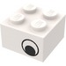 LEGO White Brick 2 x 2 with Eyes (Offset) without Dot on Pupil (81910 / 81912)