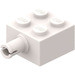 LEGO White Brick 2 x 2 with Pin and No Axle Hole (4730)