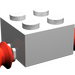LEGO blanc Brique 2 x 2 avec roues Titulaire (Boucles fermées) (3137)