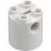 LEGO White Brick 2 x 2 x 2 Round with Bottom Axle Holder &#039;x&#039; Shape &#039;+&#039; Orientation (30361)