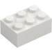 LEGO Білий Цегла 2 x 3 (3002)