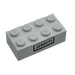 LEGO White Brick 2 x 4 with &#039;JC60111&#039; Sticker (3001)