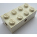 LEGO blanc Brique 2 x 4 avec roues Titulaire (Fond transparent)