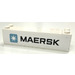 LEGO White Brick 2 x 8 with Maersk Logo Pattern on Both Sides