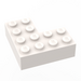 LEGO Wit Steen 4 x 4 Hoek