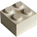LEGO White Brick Magnet - 2 x 2