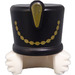 LEGO White Bushy Hair with Black Hat with Gold Chain
