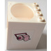 LEGO Wit Cabinet 4 x 4 x 4 met Sink Gat met toilet paper Houder Sticker met deurhoudergaten (6197)