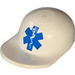 LEGO White Cap with Blue EMT Star of Life logo with Long Flat Bill (4485 / 82035)