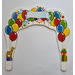 LEGO White Cardboard Arch with Balloons for Set 850791