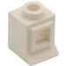 LEGO Wit Classic Venster 1 x 1 x 1 met Fixed Glas en Extended Lip