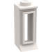 LEGO Wit Classic Venster 1 x 1 x 2 met Extended Lip, Solid Stud, zonder glas