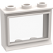 LEGO hvid Classic Vindue 1 x 3 x 2 med Fixed Glas og kort ramme