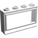 LEGO Weiß Classic Fenster 1 x 4 x 2 mit Kurz Sill