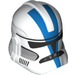 LEGO White Clone Trooper Helmet (Phase 2) with Blue Stripes (11217 / 68713)