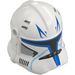 LEGO White Clone Trooper Helmet with Holes with Captain Rex Blue Markings (11217 / 104618)