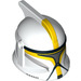 LEGO White Clone Trooper Helmet with Holes with Yellow Pilot Markings (14122 / 61189)
