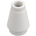 LEGO White Cone 1 x 1 with Top Groove (4589)