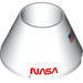 LEGO White Cone 4 x 4 x 2 Hollow with NASA Logo (4742)