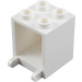 LEGO Wit Container 2 x 2 x 2 met verzonken noppen (4345 / 30060)