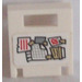 LEGO Wit Container Doos 2 x 2 x 2 Deur met Sleuf met Sticky Notes Patroon Sticker (4346)