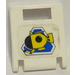 LEGO White Container Box 2 x 2 x 2 Door with Slot with Submarine and Blue Triangle Sticker (4346)