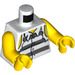 LEGO Wit Misdadig Torso met Gevangenisstrepen en Ripped Sleeves (973 / 76382)