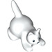 LEGO Bianco Crouching Gatto con Piccolo Rotondo Occhi (6251 / 21385)