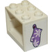 LEGO blanc Armoire 2 x 3 x 2 avec Purple oven mitt Autocollant avec tenons encastrés (92410)
