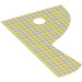 LEGO Weiß Curtain mit Gelb und Sand Blau Plaid (Recht) (79417)