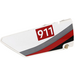 LEGO Wit Gebogen Paneel 17 Links met 911 Sticker (64392)