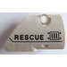 LEGO Wit Gebogen Paneel 2 Rechts met &#039;RESCUE&#039; Sticker (87086)