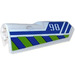 LEGO White Curved Panel 21 Right with Blue and Lime Stripes 98 Sticker (11946)