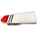 LEGO blanc Incurvé Panneau 21 Droite avec rouge et Argent Rayures Autocollant (11946)