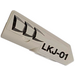 LEGO Wit Gebogen Paneel 22 Links met Lucht Intake, &#039;LKJ-01&#039; Sticker (11947)