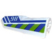 LEGO White Curved Panel 22 Left with Blue and Lime Stripes 98 Sticker (11947)