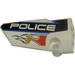 LEGO White Curved Panel 3 Left with &quot;Police&quot; Sticker (64683)