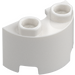 LEGO White Cylinder 1 x 2 Half (68013)