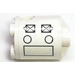 LEGO White Cylinder 2 x 2 x 2 Robot Body with Circles and Squares Sticker (Undetermined)