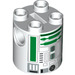 LEGO blanc Cylindre 2 x 2 x 2 Robot Corps avec R2 Unit Astromech Droid Corps (Indéterminé) (18030)