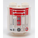LEGO White Cylinder 2 x 2 x 2 Robot Body with Red Markings (Undetermined) (16578)