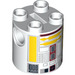 LEGO White Cylinder 2 x 2 x 2 Robot Body with Yellow Lines and Dark Red (R5-F7) (Undetermined) (76329)