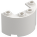 LEGO White Cylinder 2 x 4 x 2 Half (24593 / 35402)