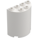 LEGO White Cylinder 2 x 4 x 4 Half (6218 / 20430)