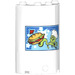 LEGO White Cylinder 2 x 4 x 5 Half with Burger and Alien Chef Sticker (35312)