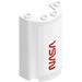 LEGO White Cylinder 2 x 4 x 5 Half with Red &#039;NASA&#039; Sticker (35312)